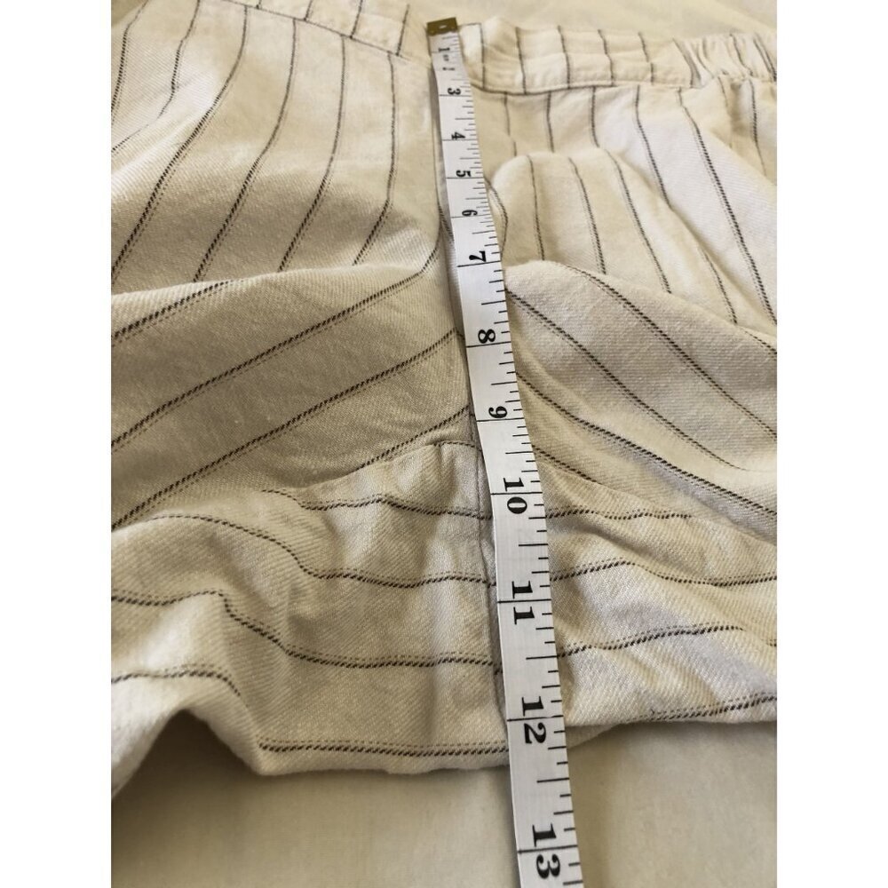 Asos Striped Linen Blend Trousers Womens 12 Beach Boho Vacation Resort Summer - Picture 9 of 10